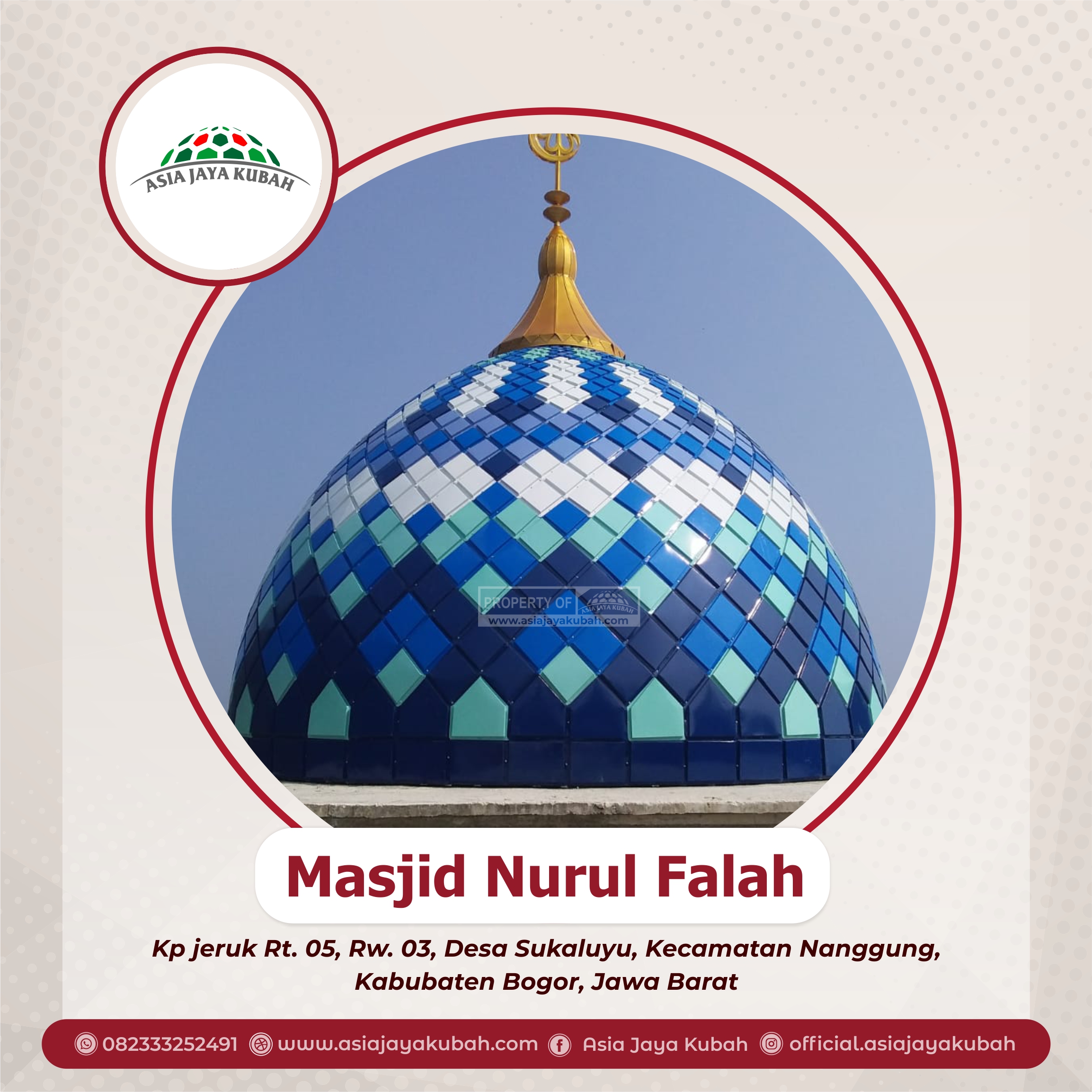 Harga Kubah Masjid dan Mushola Terbaru di Muara Dua  