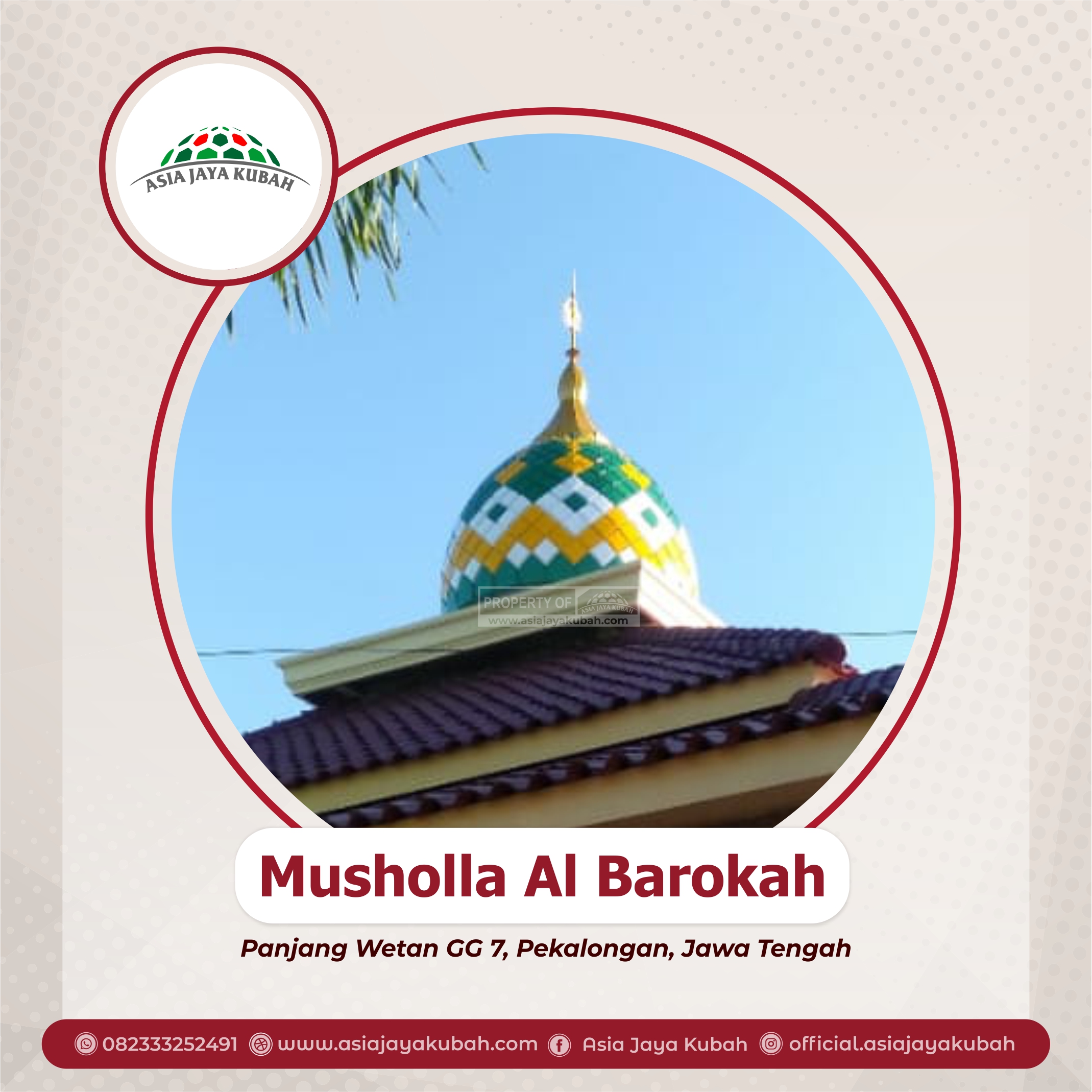 Harga Kubah Masjid dan Mushola Terbaru di Jakarta Pusat  