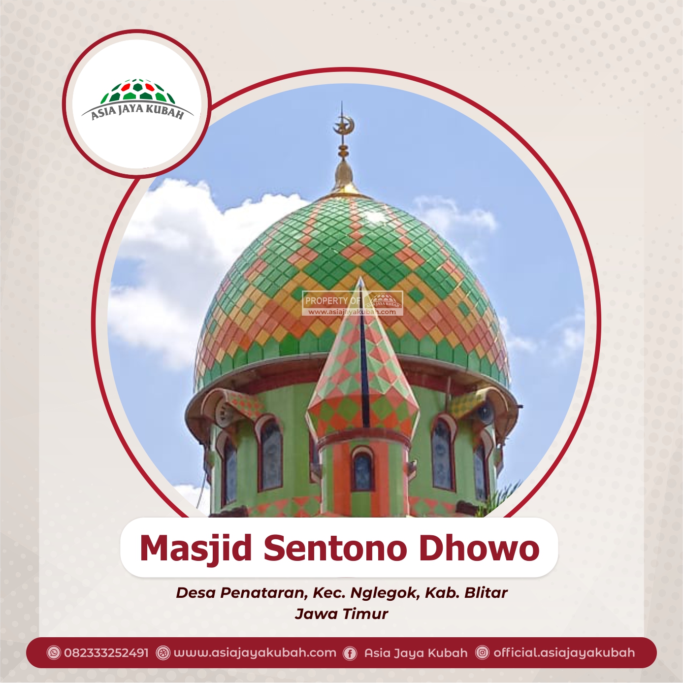 Harga Kubah Masjid dan Mushola Terbaru di Kota Agung  