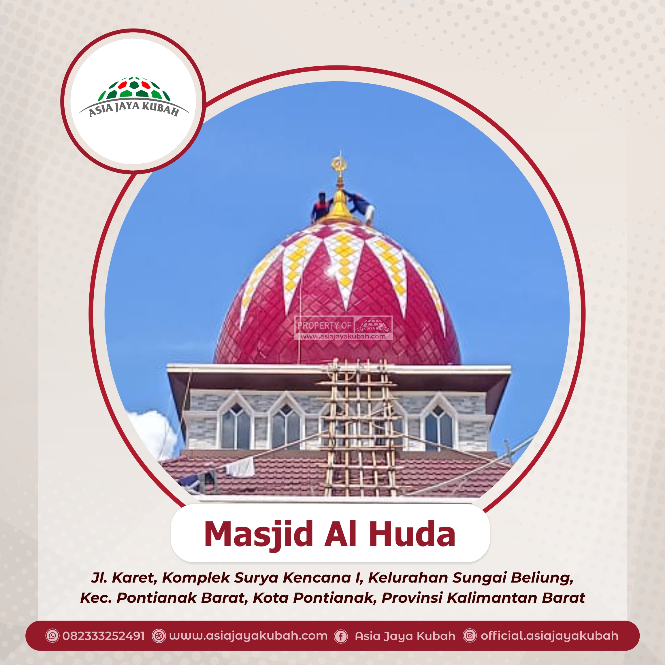 Harga Kubah Masjid dan Mushola Terbaru di Kota Agung  
