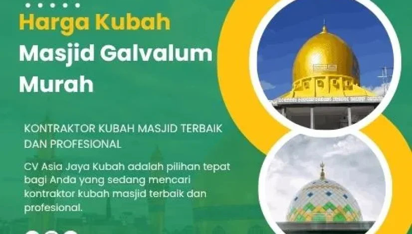 Harga Kubah Masjid Galvalum Murah